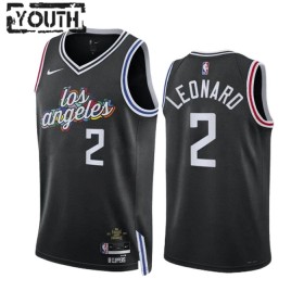 Dres Los Angeles Clippers Kawhi Leonard 2 Nike 2022-23 City Edition Crno Swingman - Dječji